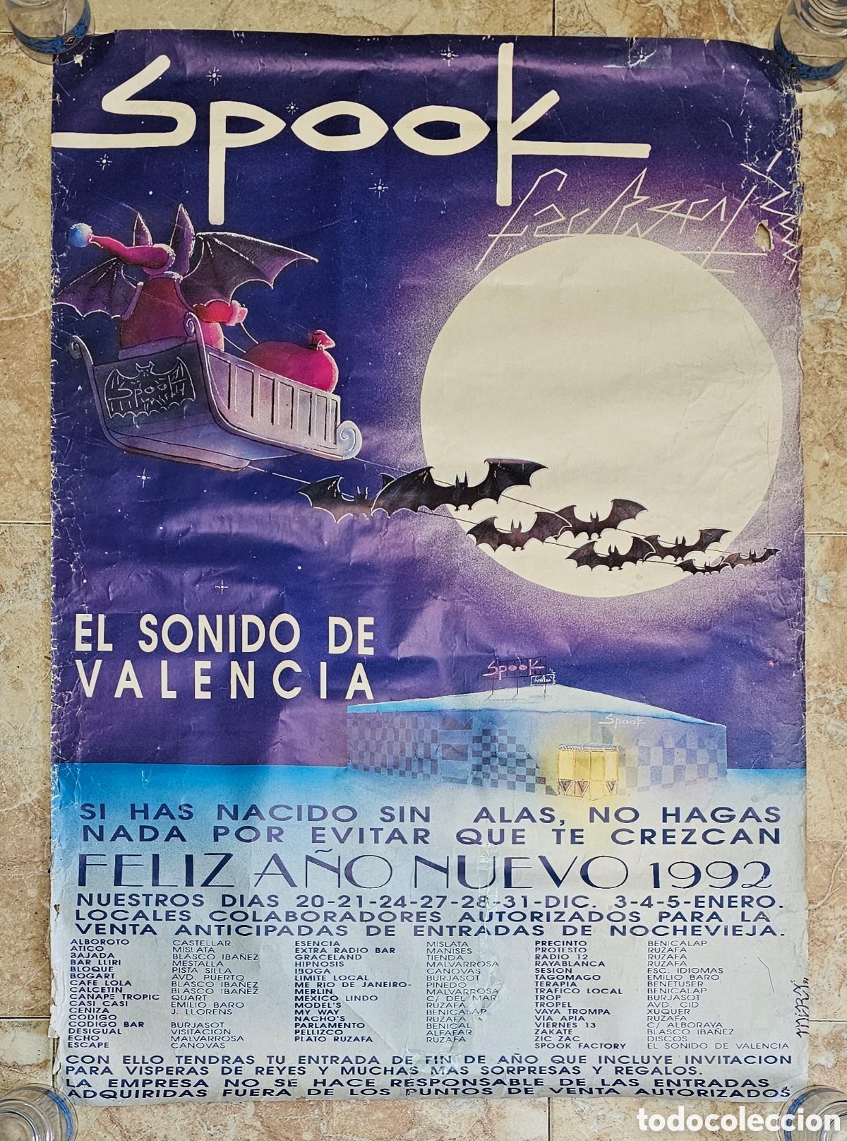 M&uacute;sica de colecci&oacute;n: POSTER DISCOTECA SPOOK FACTORY A&Ntilde;O 1991-92 Pinedo Ruta Destroy Ruta Bakalao Barraca Chocolate Puzzle