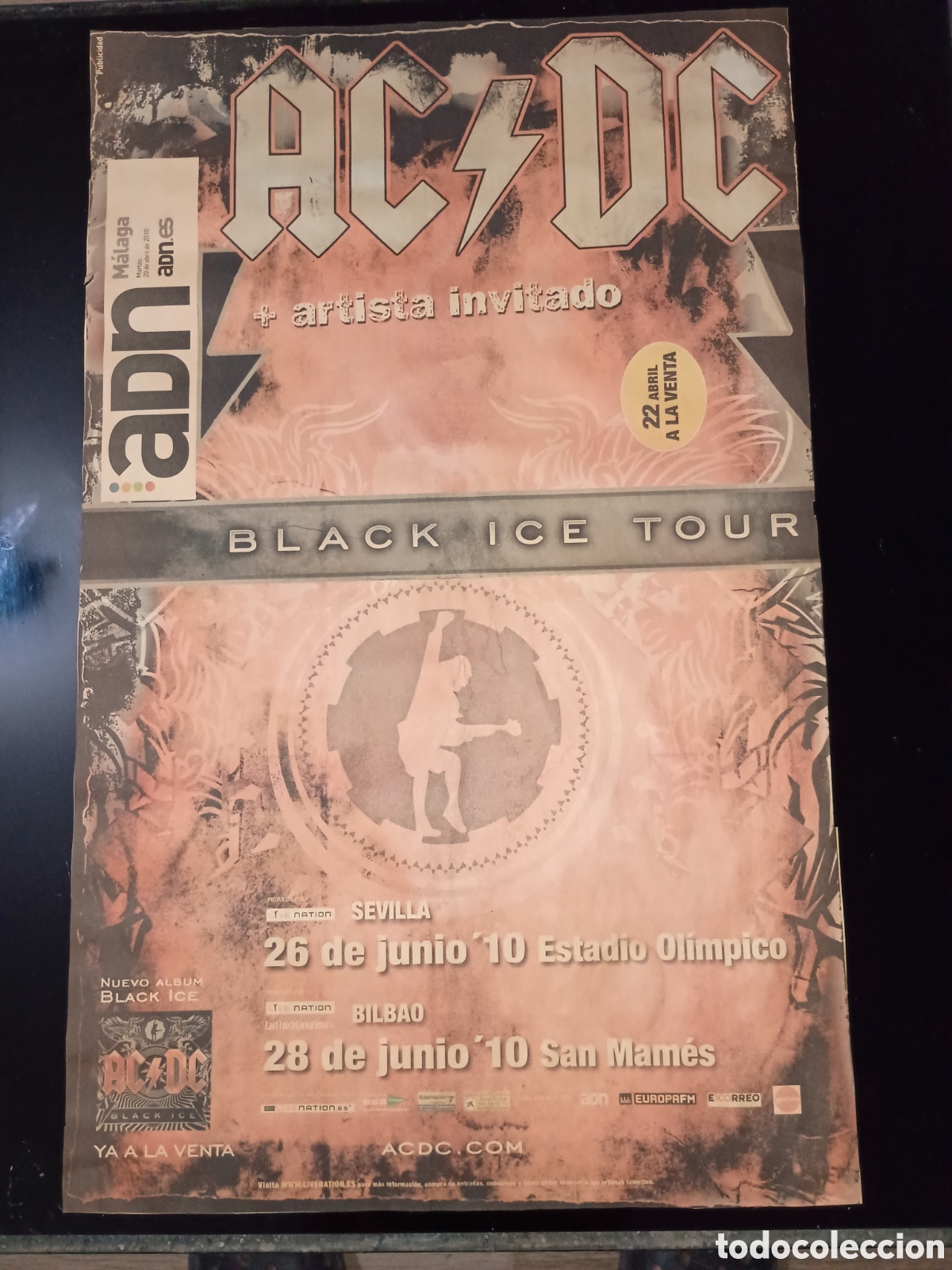 M&uacute;sica de colecci&oacute;n: Cartel publicitario concierto acdc 2010