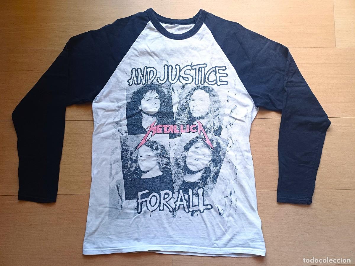M&uacute;sica de colecci&oacute;n: METALLICA and justice for all TOUR 1988 CAMISETA VINTAGE ORIGINAL BEISBOLERA VINTAGE SHIRT RARISIMA