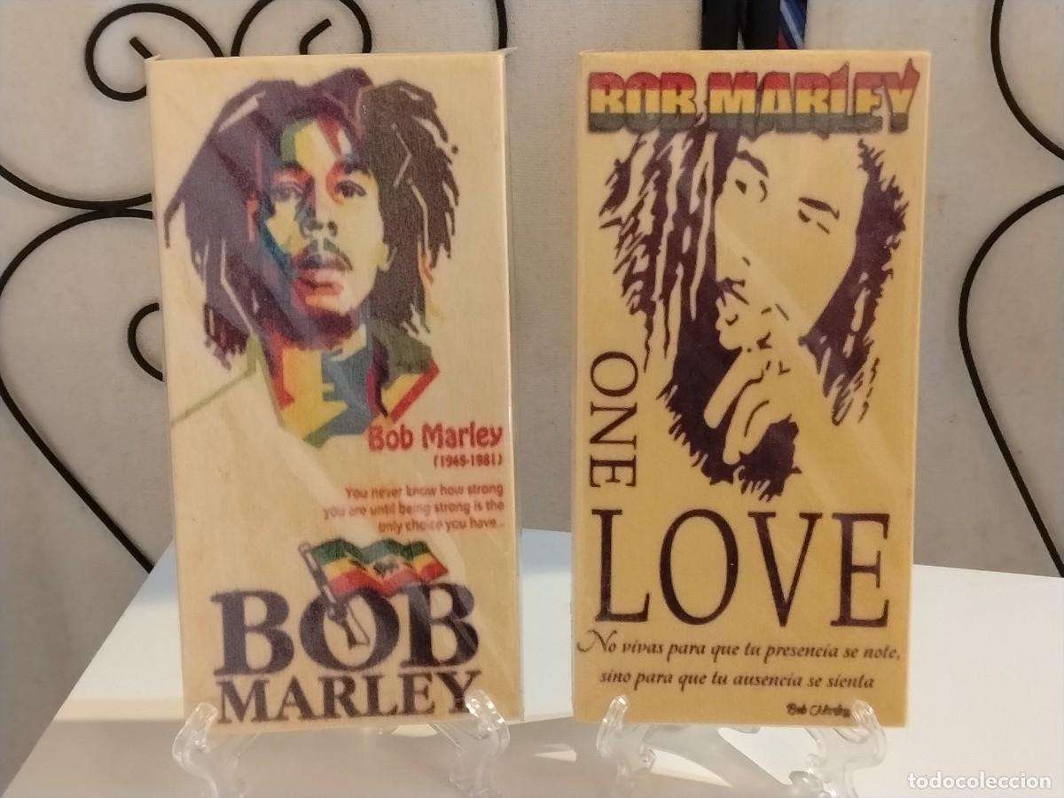 Collectible Music: PAREJA DE 2 CARTELES EN MADERA (BOB MARLEY)
