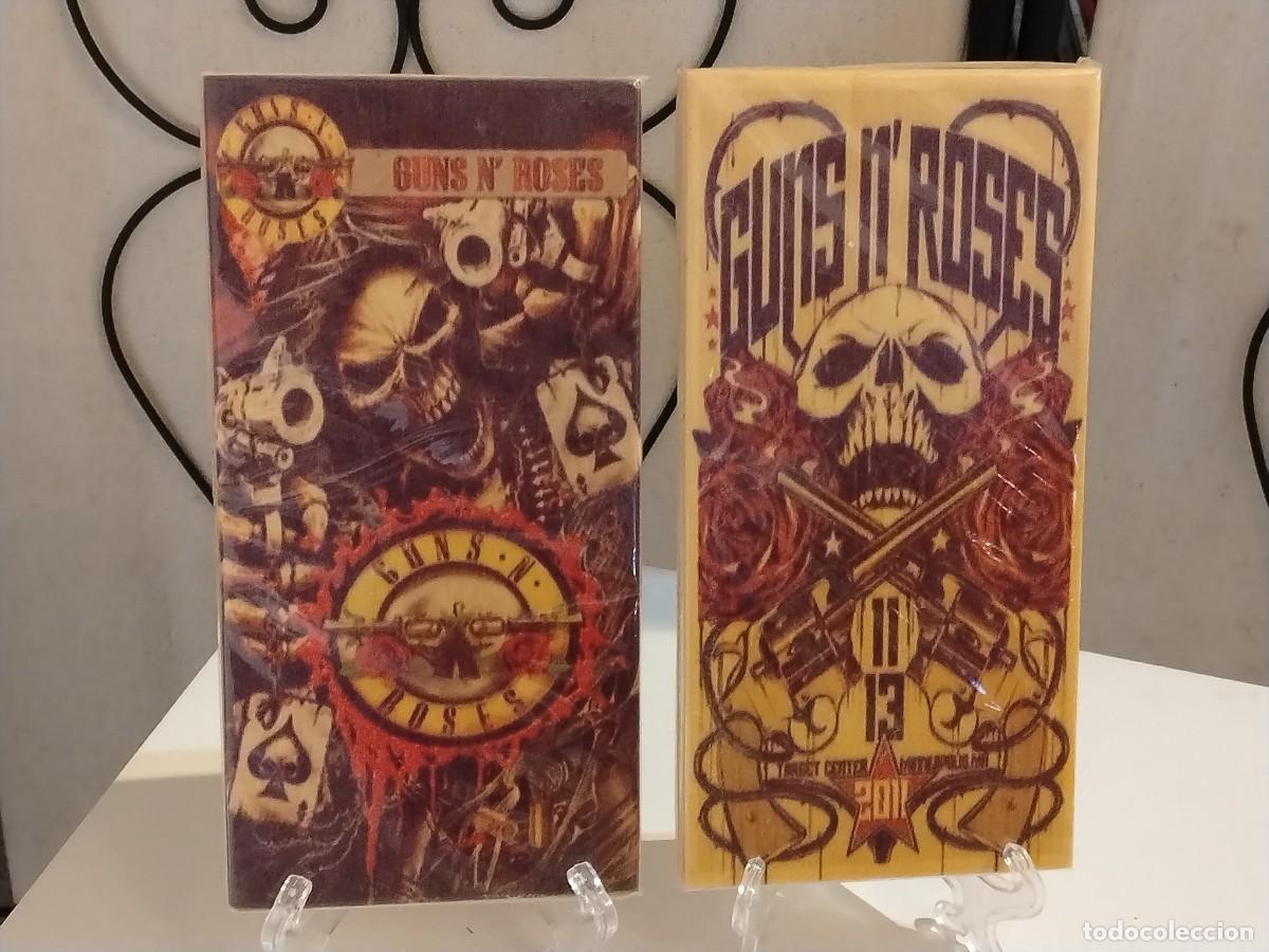 Musiksammlung: PAREJA DE 2 CARTELES EN MADERA (GUNS N&acute;ROSES)