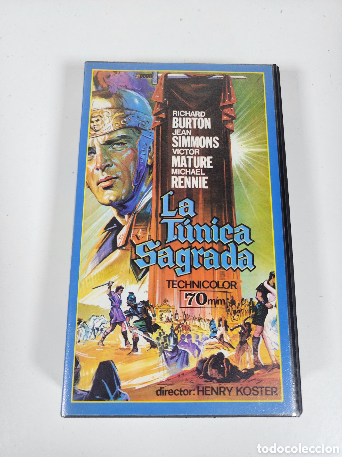 M&uacute;sica de colecci&oacute;n: VHS VIDEO LA TUNICA SAGRADA EDICION FOX VIDEO GRANDES DEL CINE CARATULA CACITEL