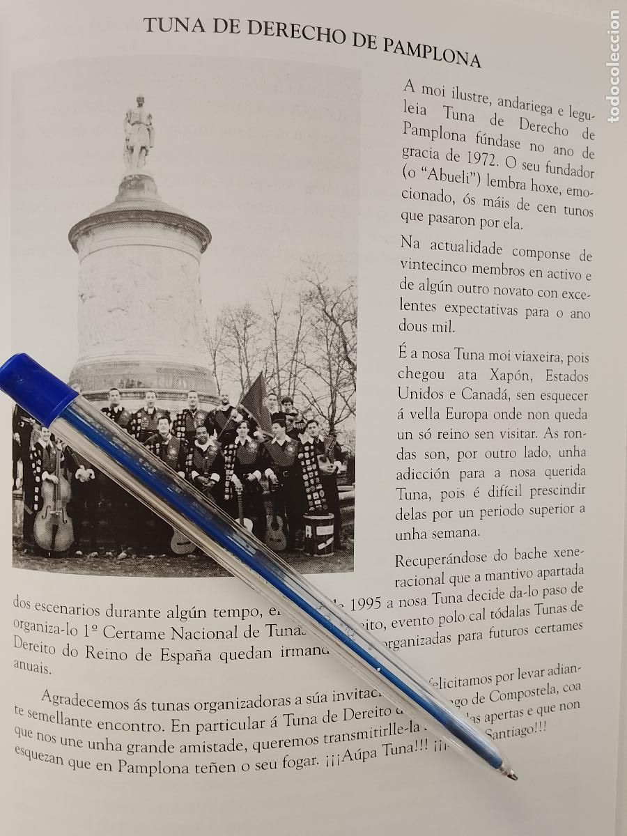 M&uacute;sica de colecci&oacute;n: estudiantina tuna de PAMPLONA - HOJA DE ANTIGUA PUBLICACION