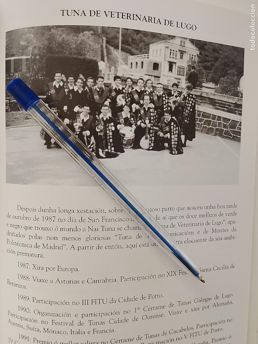 M&uacute;sica de colecci&oacute;n: estudiantina tuna VETERINARIA DE LUGO - HOJA DE ANTIGUA PUBLICACION