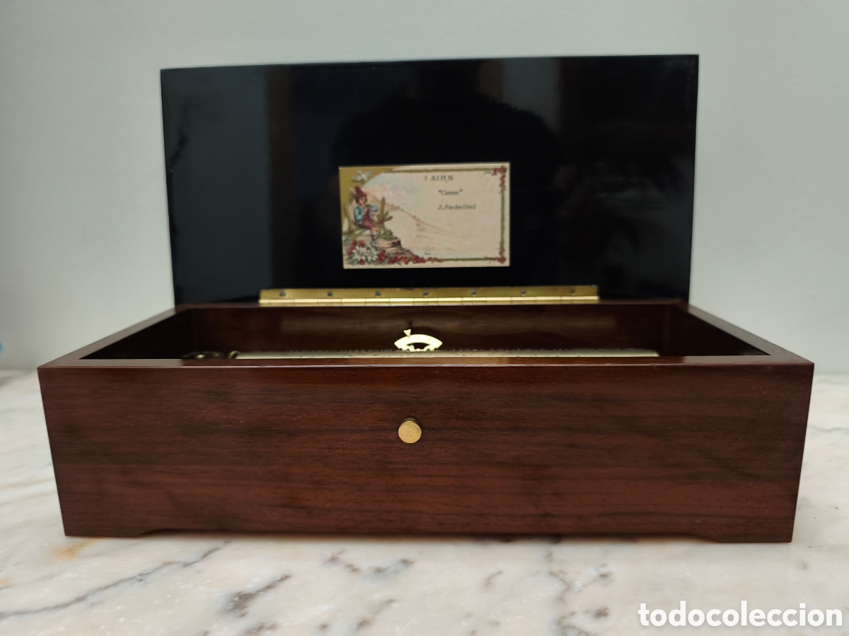 M&uacute;sica de colecci&oacute;n: Caja de m&uacute;sica suiza REUGE / ROMANCE &ndash; 3 Melod&iacute;as (&rdquo;Canon&rdquo; de Pachelbel) &ndash; 72 Notas