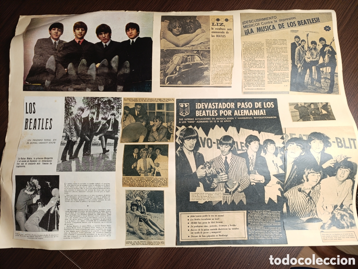 M&uacute;sica de colecci&oacute;n: Archivo Hist&oacute;rico The Beatles (1964-66): 13 Cartulinas / 26 Caras - Prensa Original