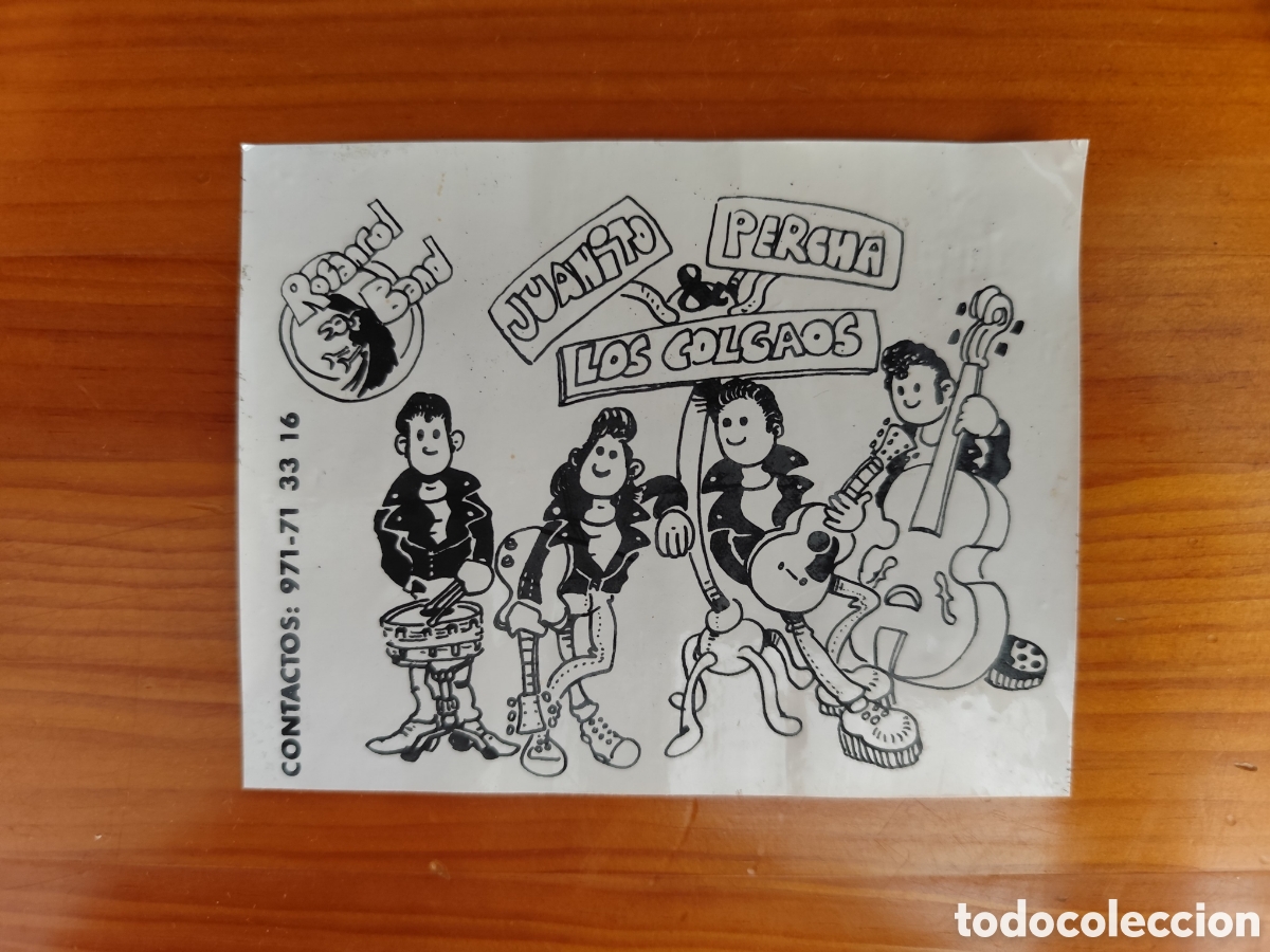 M&uacute;sica de colecci&oacute;n: Juanito Percha y Los Colgaos. Pegatina Usada