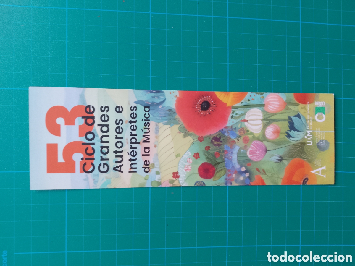 M&uacute;sica de colecci&oacute;n: 53 CICLO DE GRANDES AUTORES E INTERPRETES DE LA MUSICA. FLYER. MARCAPAGINAS