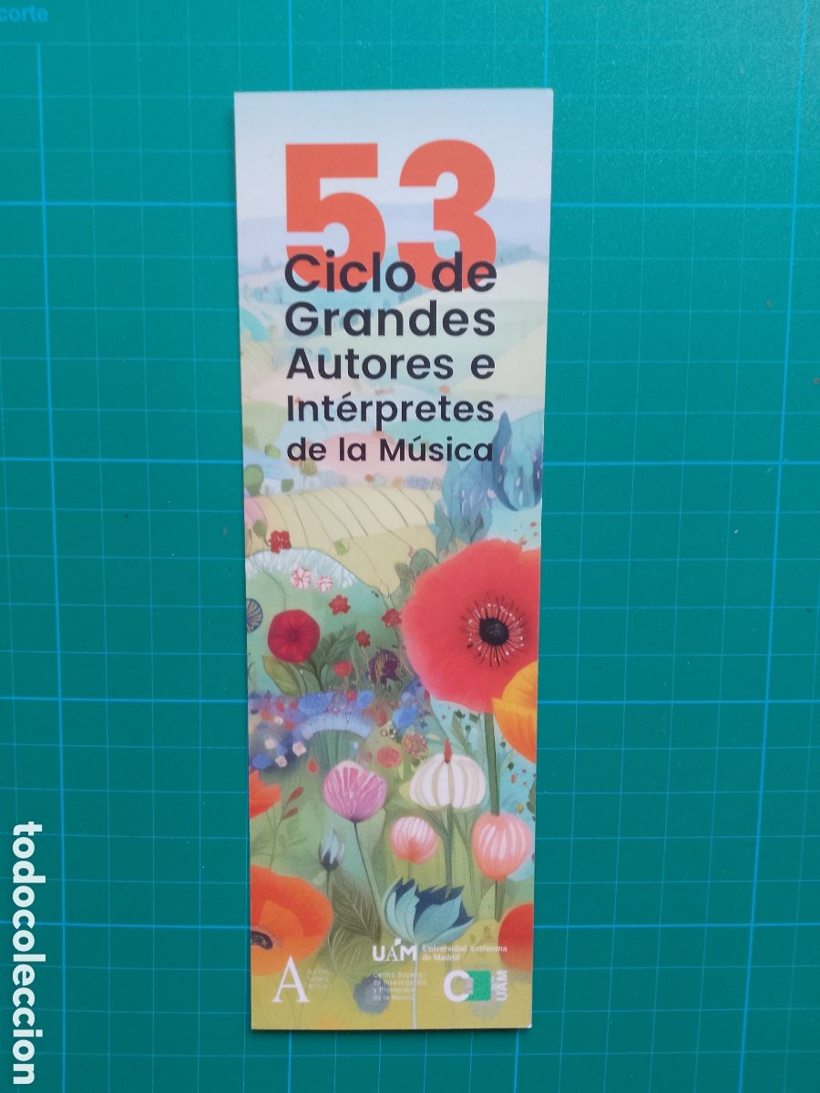 M&uacute;sica de colecci&oacute;n: 53 CICLO DE GRANDES AUTORES E INTERPRETES DE LA MUSICA. FLYER. MARCAPAGINAS