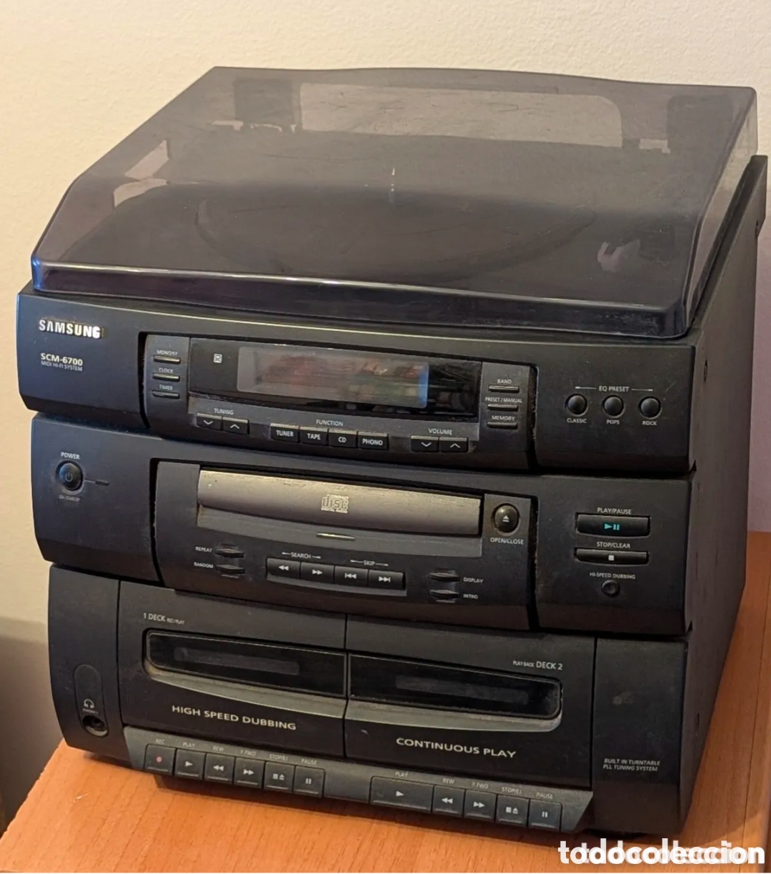 M&uacute;sica de colecci&oacute;n: Tocadiscos Samsung SCM-6700. MIDI HI-FI System