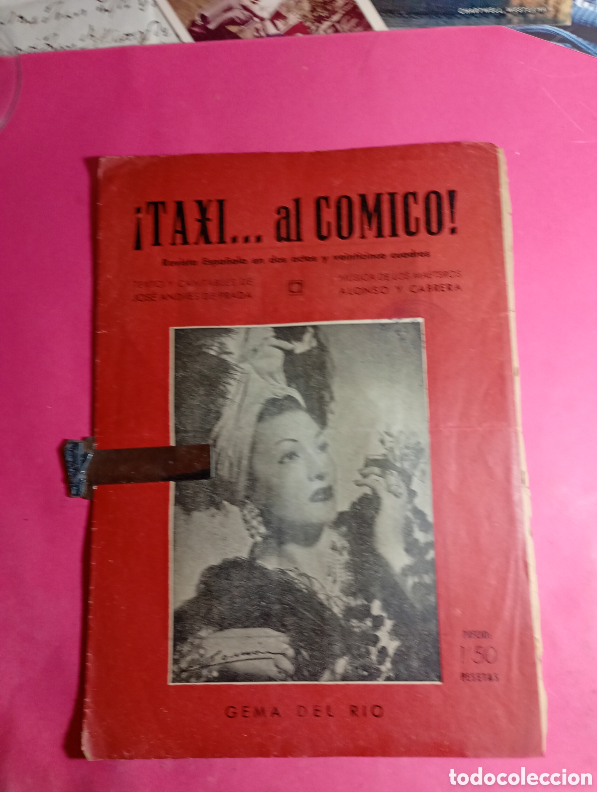 M&uacute;sica de colecci&oacute;n: &iexcl;TAXI... AL COMICO! REVISTA DE JOSE ANDRES DE PRADACON GEMA DEL RIO, ALADY, JOAQUIN EGEA