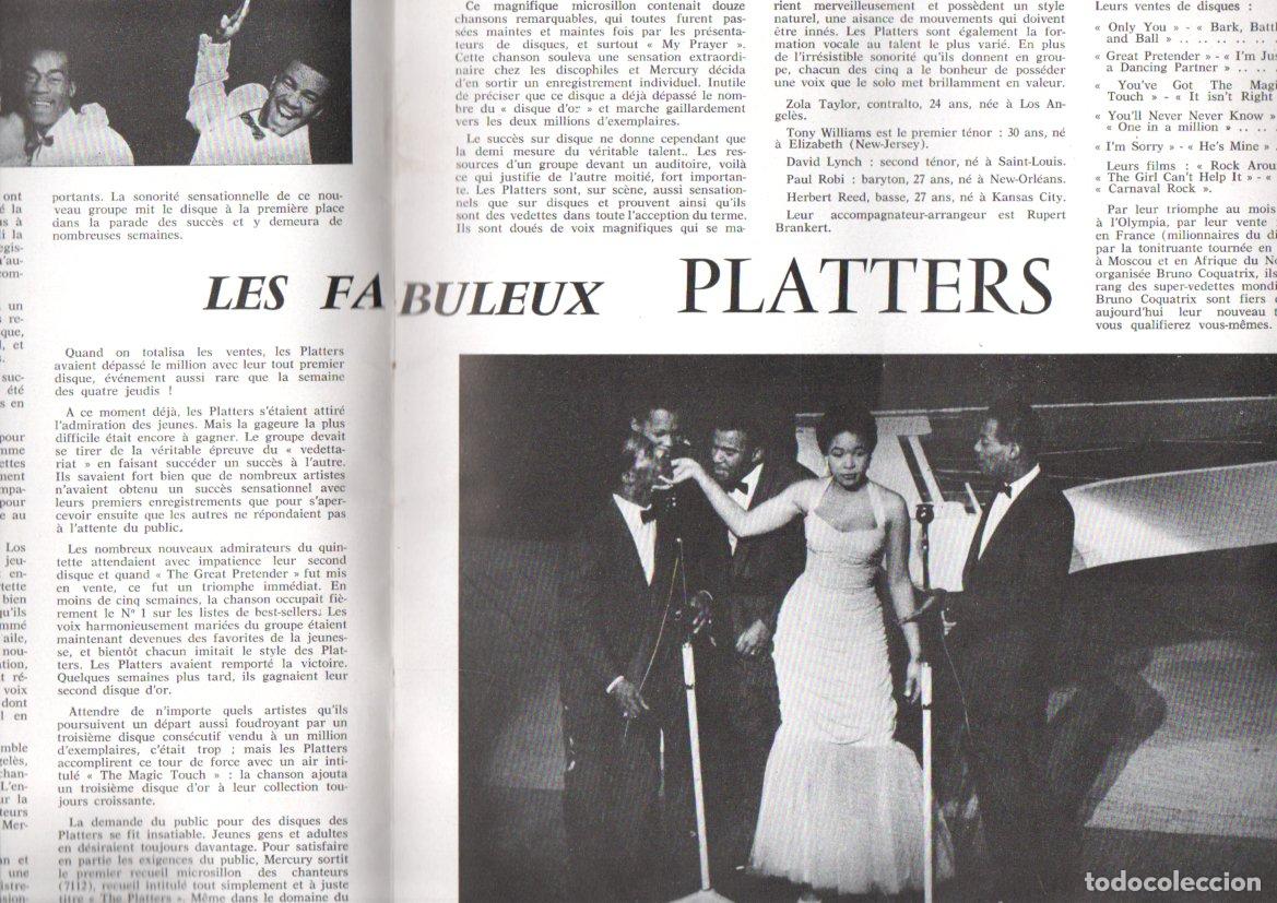 M&uacute;sica de colecci&oacute;n: PROGRAMA OLYMPIA PAR&Iacute;S : LOS PLATTERS (1958) - Foto 2