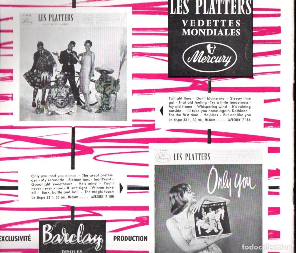 M&uacute;sica de colecci&oacute;n: PROGRAMA OLYMPIA PAR&Iacute;S : LOS PLATTERS (1958) - Foto 3