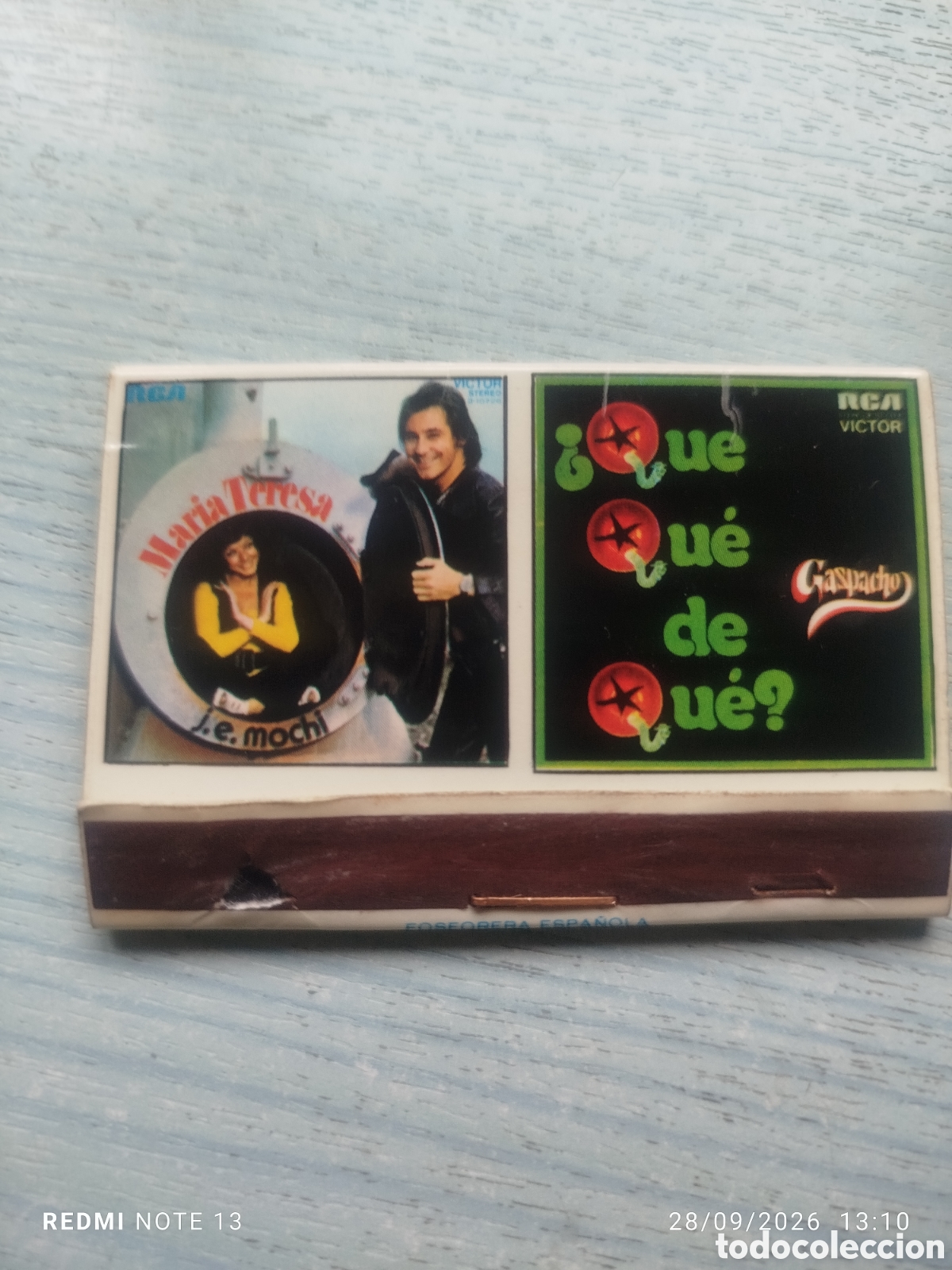 M&uacute;sica de colecci&oacute;n: Caja cerillas.fiscos RCA.