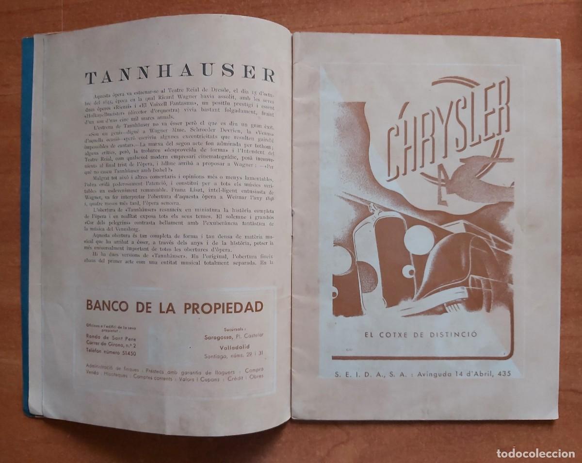 M&uacute;sica de colecci&oacute;n: 1933-34 PROGRAMA OFICIAL GRAN TEATRE DEL LICEU - Foto 3