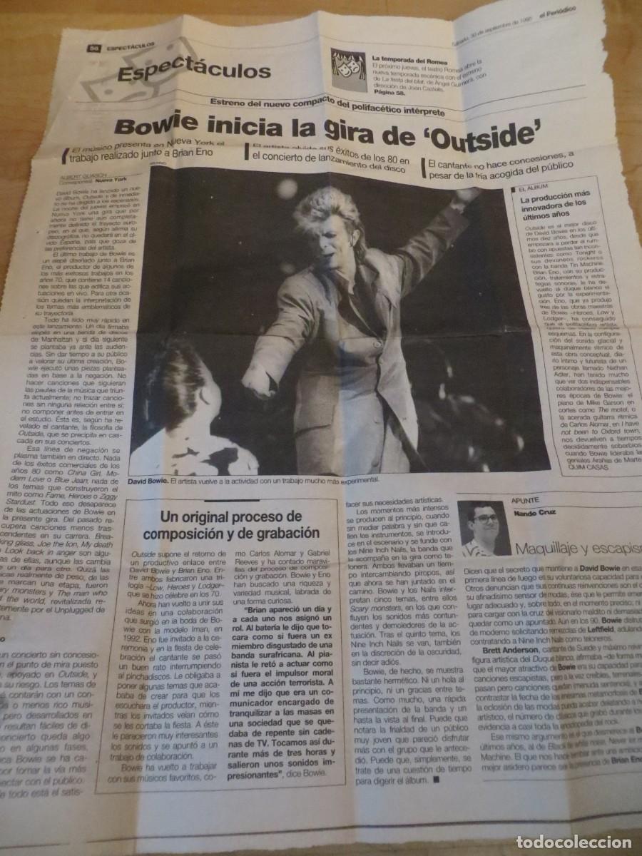 M&uacute;sica de colecci&oacute;n: DAVID BOWIE: REPORTAJE &rdquo;EL PERIODICO&rdquo; A&Ntilde;O 1995