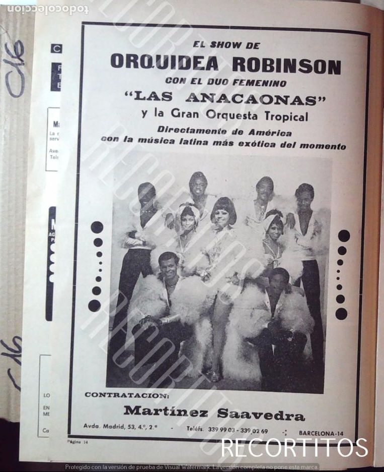 M&uacute;sica de colecci&oacute;n: las anacaonas orquidea robinson - Foto 1