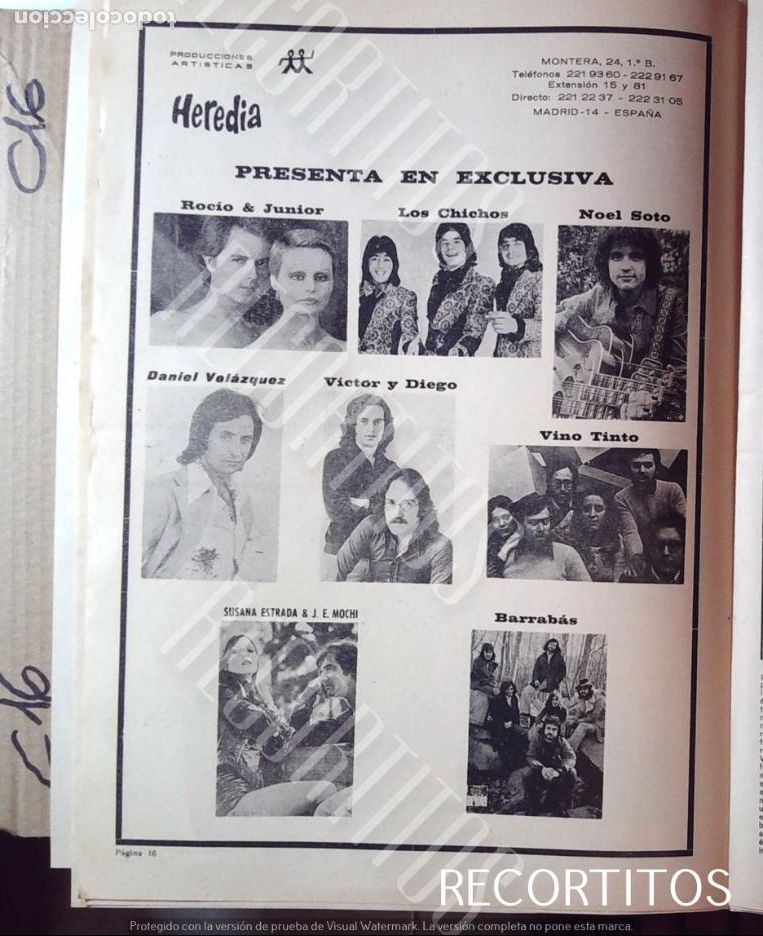 M&uacute;sica de colecci&oacute;n: los chichos noel soto rocio y junior daniel velazquez barrabas susana estrada mochi juan bau