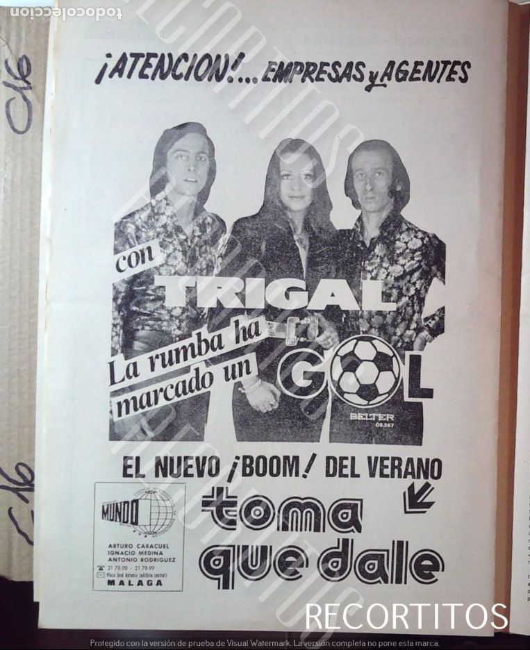 M&uacute;sica de colecci&oacute;n: trigal mari trini la rumba ha marcado un gol belter