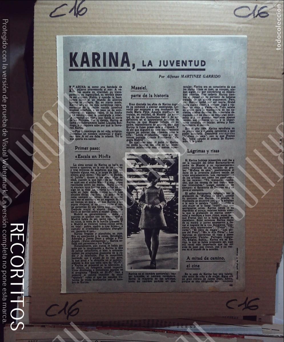 M&uacute;sica de colecci&oacute;n: karina massiel eurovision la juventud la mu&ntilde;eca