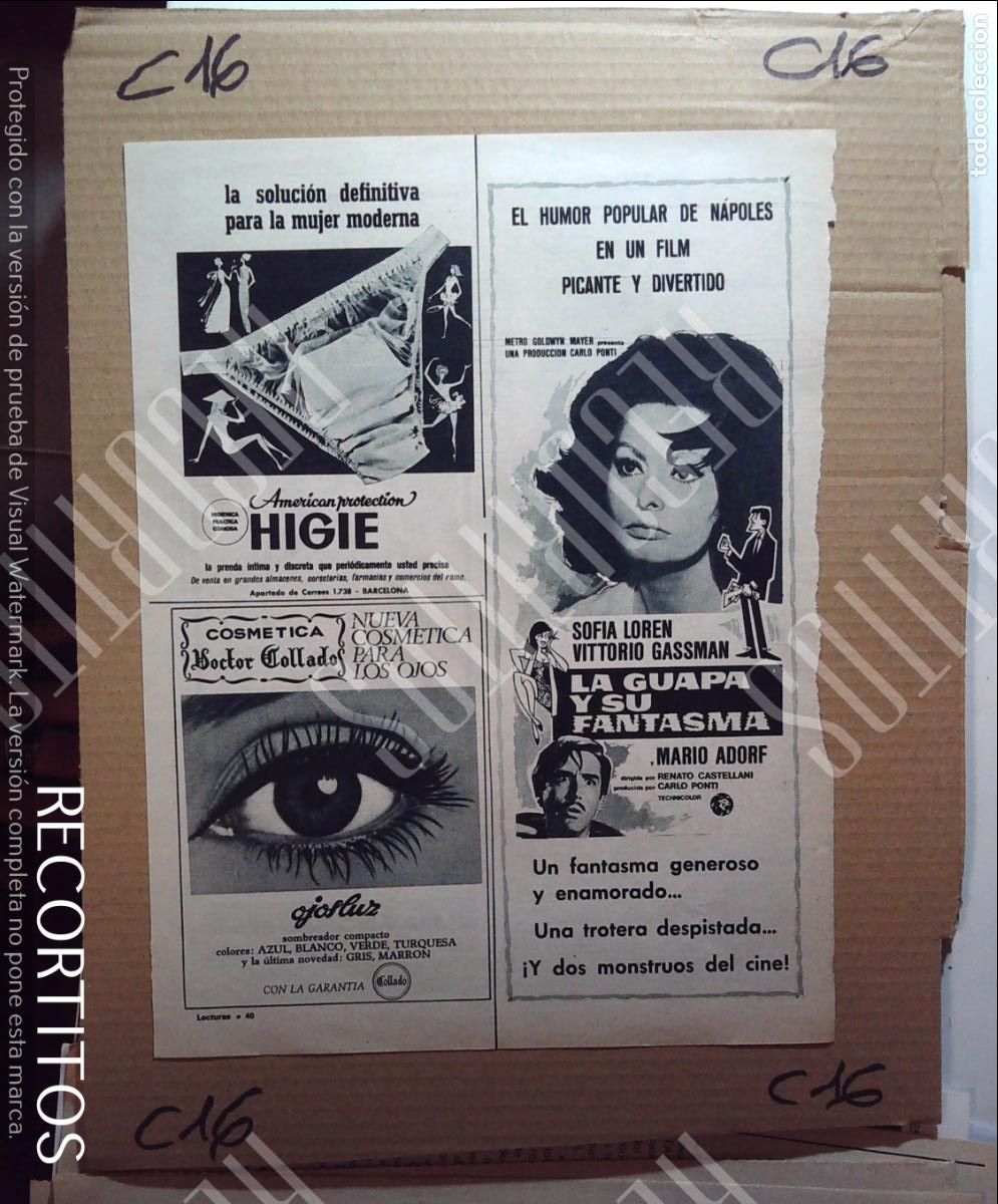M&uacute;sica de colecci&oacute;n: la guapa y su fantasma sofia loren vittorio gassman las secretarias teresa gimpera sonia bruno la po