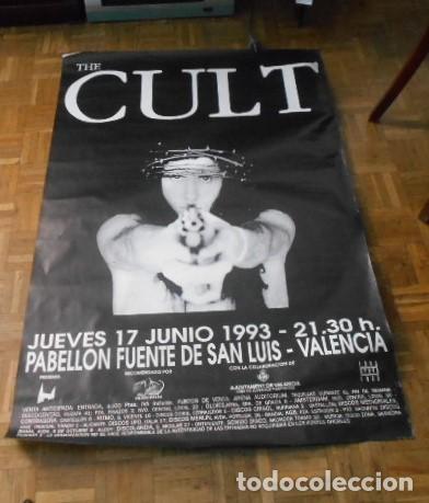 M&uacute;sica de colecci&oacute;n: THE CULT CARTEL POSTER 1993 ORIGINAL 50X70 CMS APROX PABELLON FUENTE SAN LUIS VALENCIA SPAIN