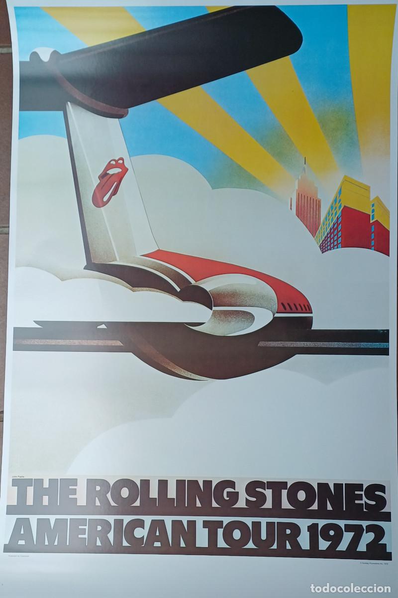 M&uacute;sica de colecci&oacute;n: POSTER ORIGINAL DE LA BANDA DE ROCK BRITANICA, THE ROLLING STONES ( AMERICAN TOUR 1972 )