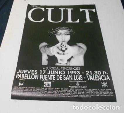 M&uacute;sica de colecci&oacute;n: THE CULT CARTEL POSTER 1993 ORIGINAL 50X70 CMS APROX PABELLON FUENTE SAN LUIS VALENCIA SPAIN