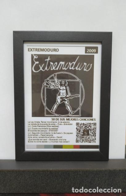 M&uacute;sica de colecci&oacute;n: Cuadro con pie soporte de EXTREMODURO con QR con contenido AUDIO-VISUAL