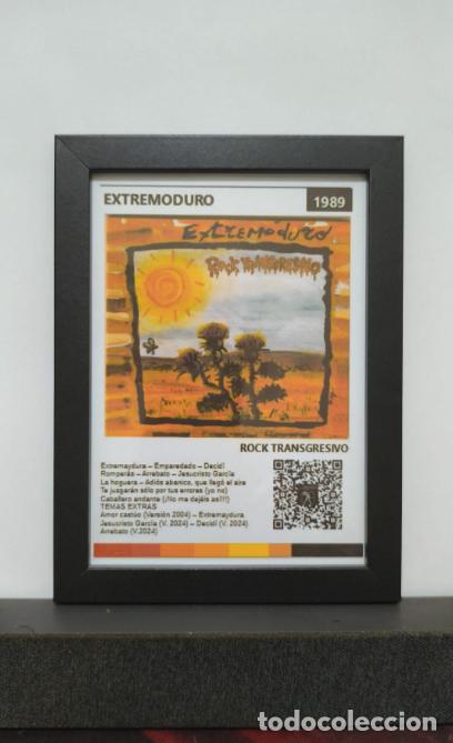 M&uacute;sica de colecci&oacute;n: Cuadro con pie soporte de EXTREMODURO con QR con contenido AUDIO-VISUAL