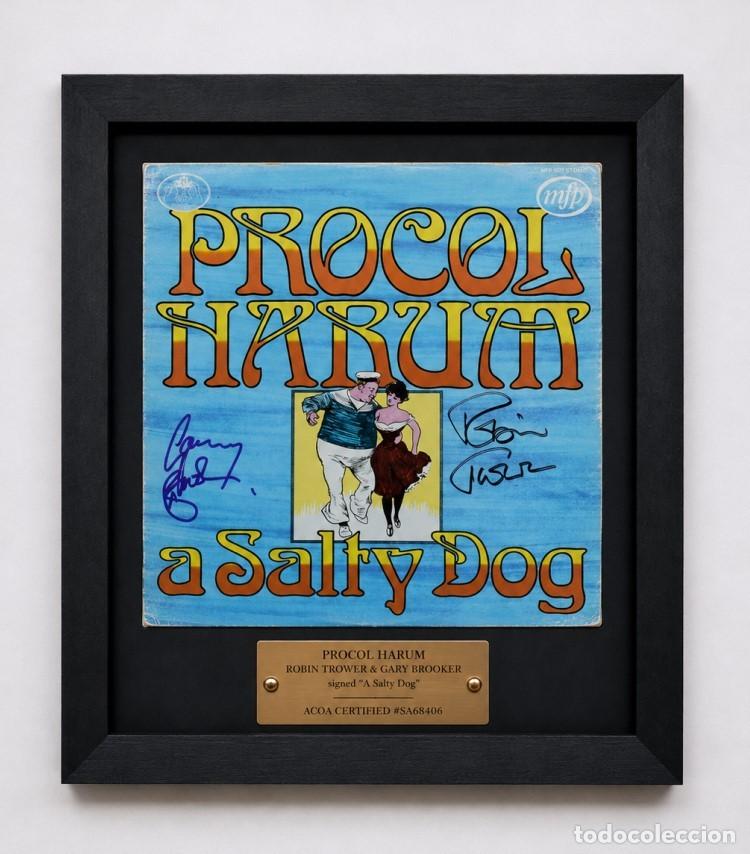 M&uacute;sica de colecci&oacute;n: Procol Harum &ndash; &ldquo;A Salty Dog&rdquo; | Hand-Signed by Robin Trower and Gary Brooker | Framed with UV Protect