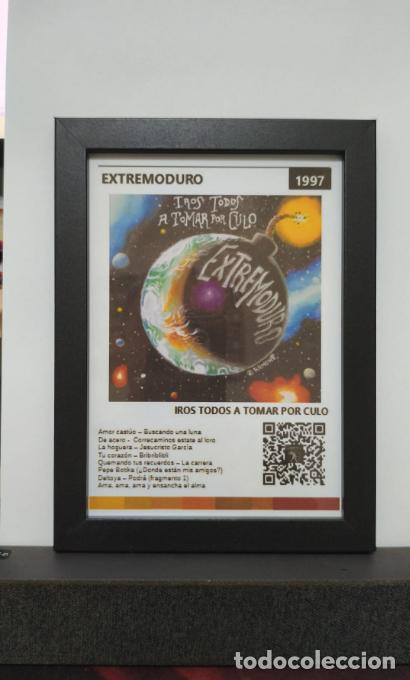 M&uacute;sica de colecci&oacute;n: Cuadro con pie soporte de EXTREMODURO con QR con contenido AUDIO-VISUAL