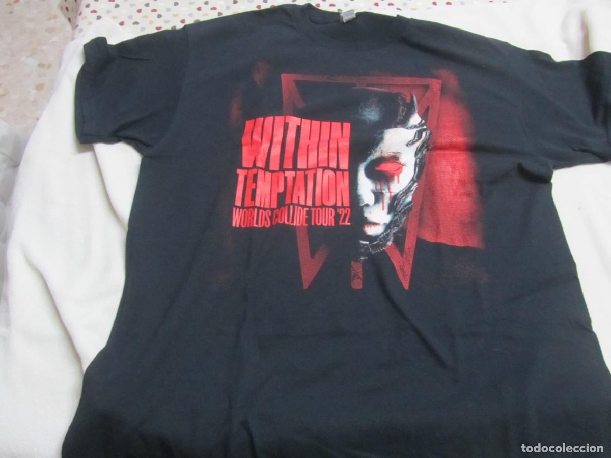 M&uacute;sica de colecci&oacute;n: WITHIN TEMPTATION, CAMISETA OFICIAL WORLDS COLLIDE TOUR 2022. TALLA L,G,G.