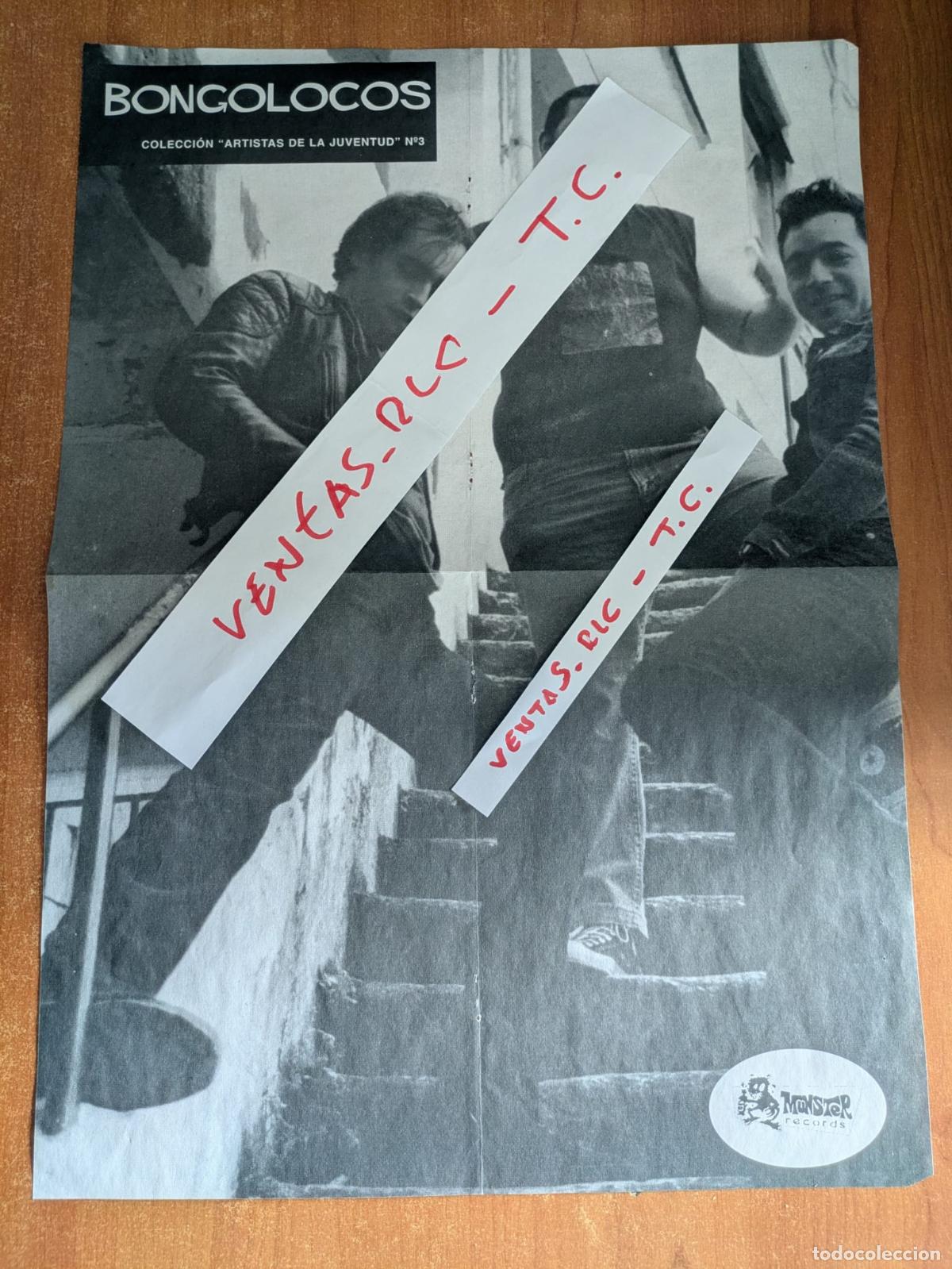 M&uacute;sica de colecci&oacute;n: Poster Bongolocos. Artistas de la juventud n&ordm; 3. Munster Records. A&ntilde;os 90.