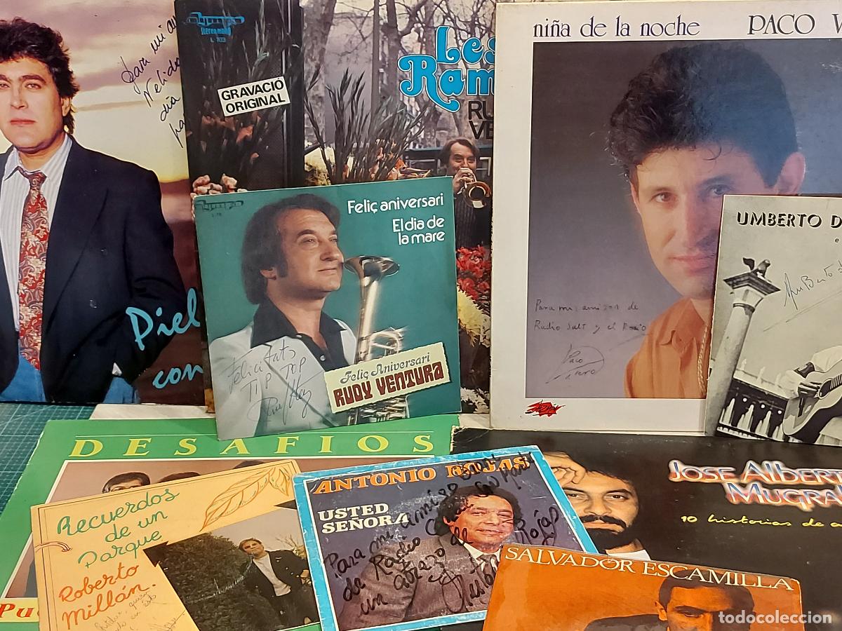 M&uacute;sica de colecci&oacute;n: LOTE 10 CARPETAS DE DISCOS FIRMADAS Y DEDICADAS | LP + SINGLES | SIN VINILOS | DIF&Iacute;CIL