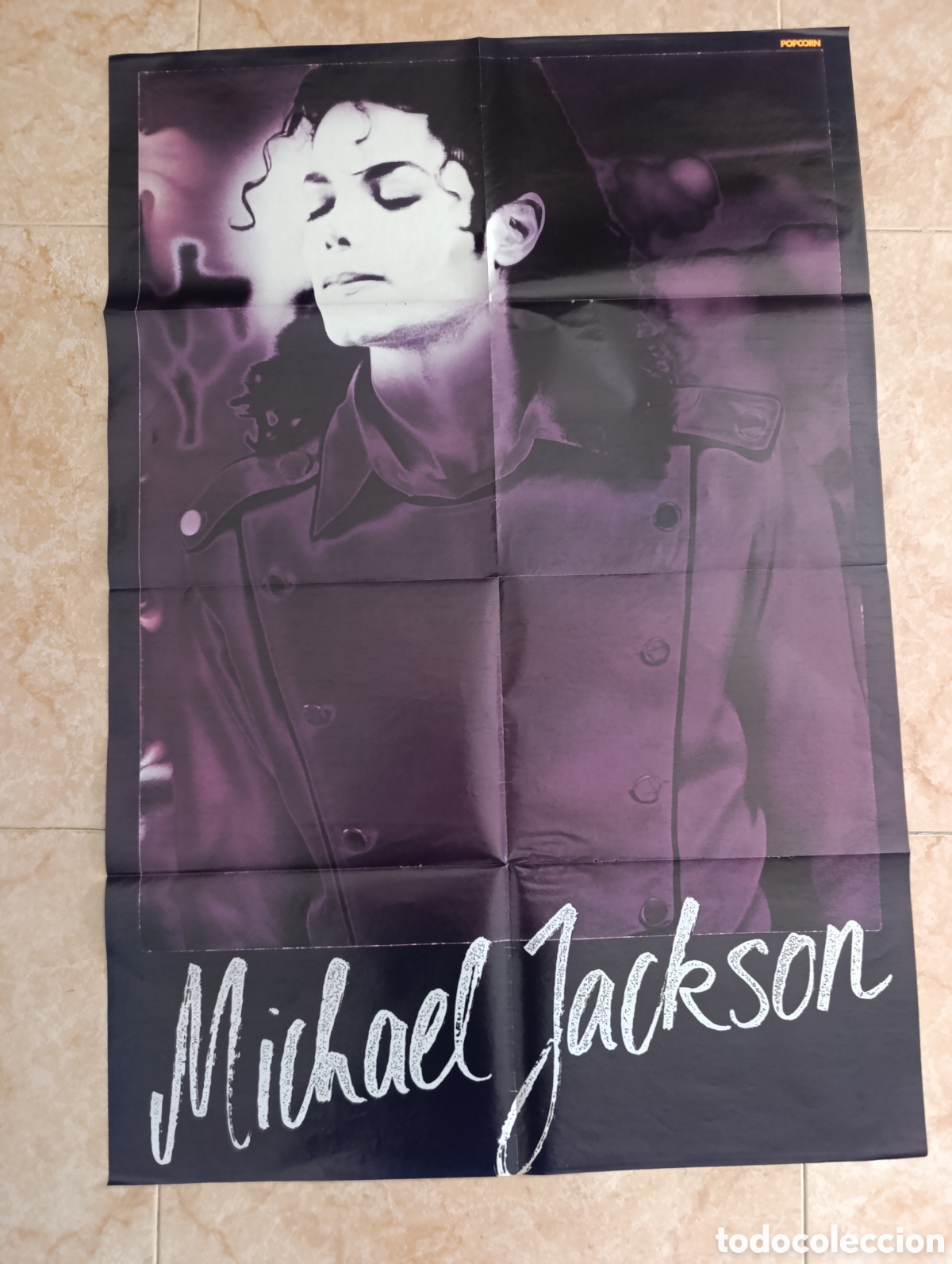 M&uacute;sica de colecci&oacute;n: P&oacute;ster Doble Gigante Michael Jackson / Roxette - Revista Popcorn (A&ntilde;os 80/90)