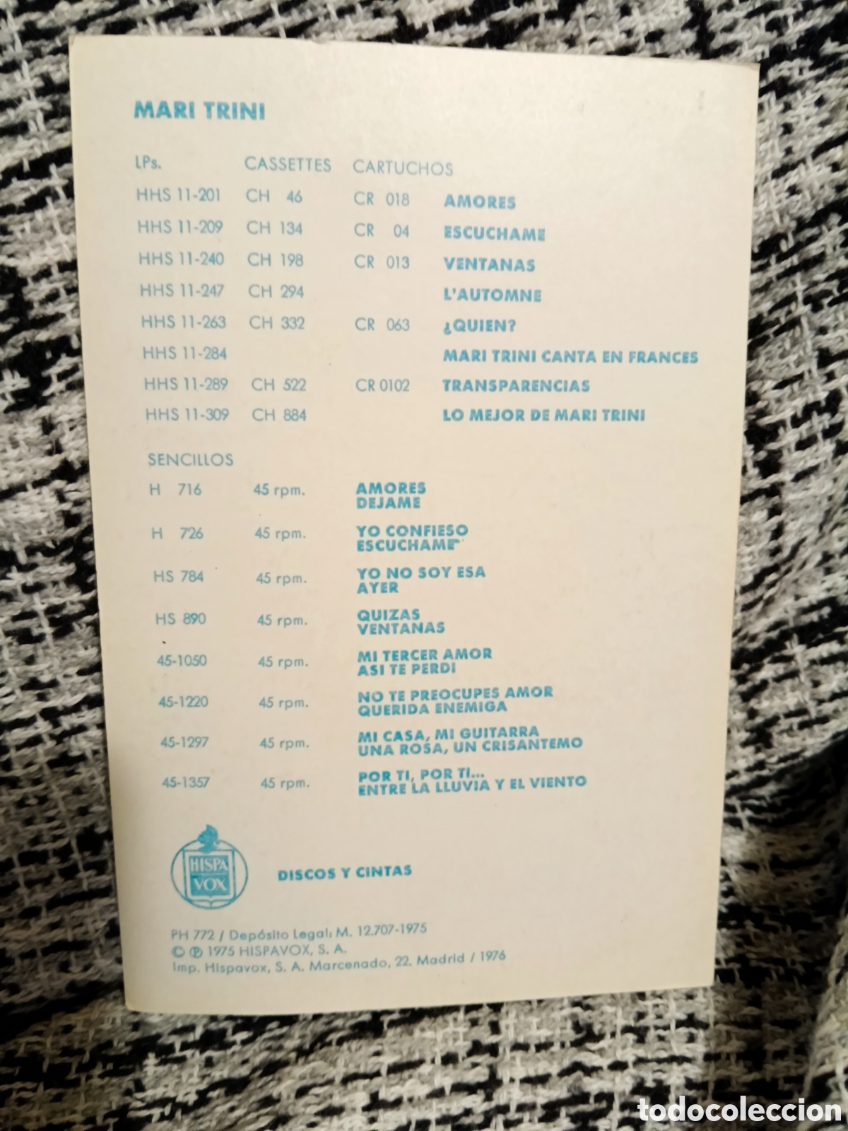 M&uacute;sica de colecci&oacute;n: Foto Mar&iacute; Trini promocional - Foto 2