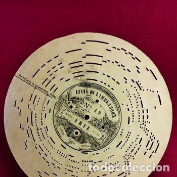 Musica di collezione: ANTIGUO DISCO DE CART&Oacute;N TROQUELADO o PERFORADO - Siglo XIX -XX - LUCIA DE LAMMERMOOR