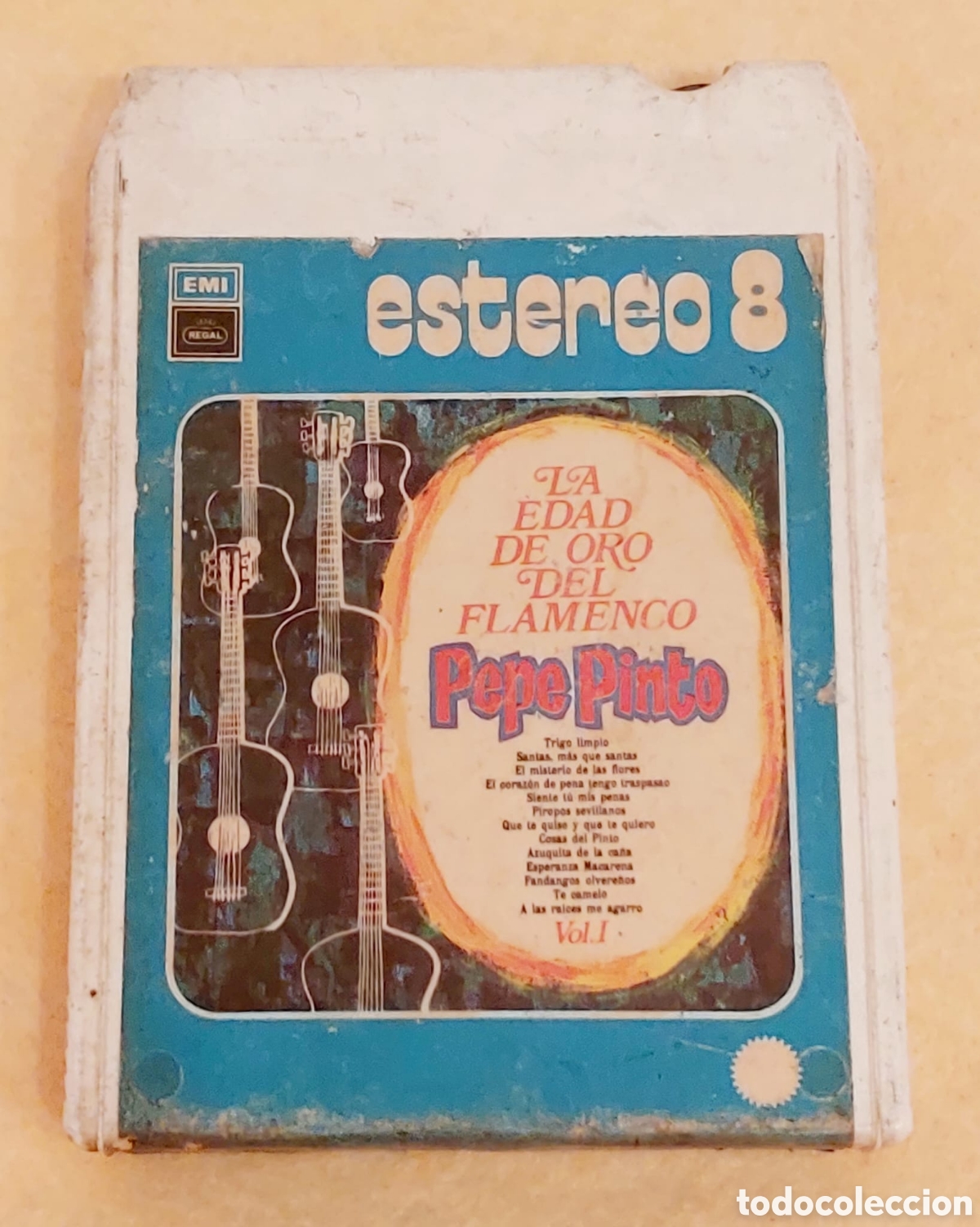 M&uacute;sica de cole&ccedil;&atilde;o: Cartucho estereo 8 original La Edad de Oro del Flamenco de Pepe Pinto.