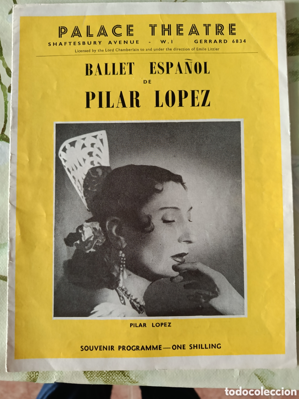 Collectible Music: Pilar L&oacute;pez programa del Teatro Palace de Londres.