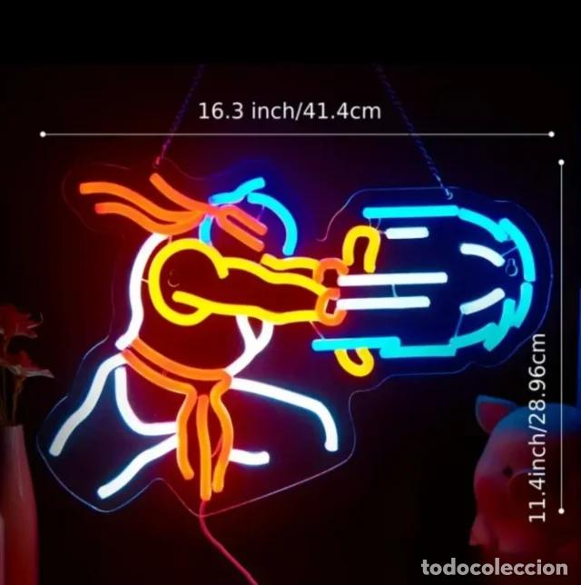 M&uacute;sica de colecci&oacute;n: LETRERO NEON TIPO LED con dibujo de la serie Street Fighter Ryu - IDEAL DECORAR TU SALA DE JUEGOS