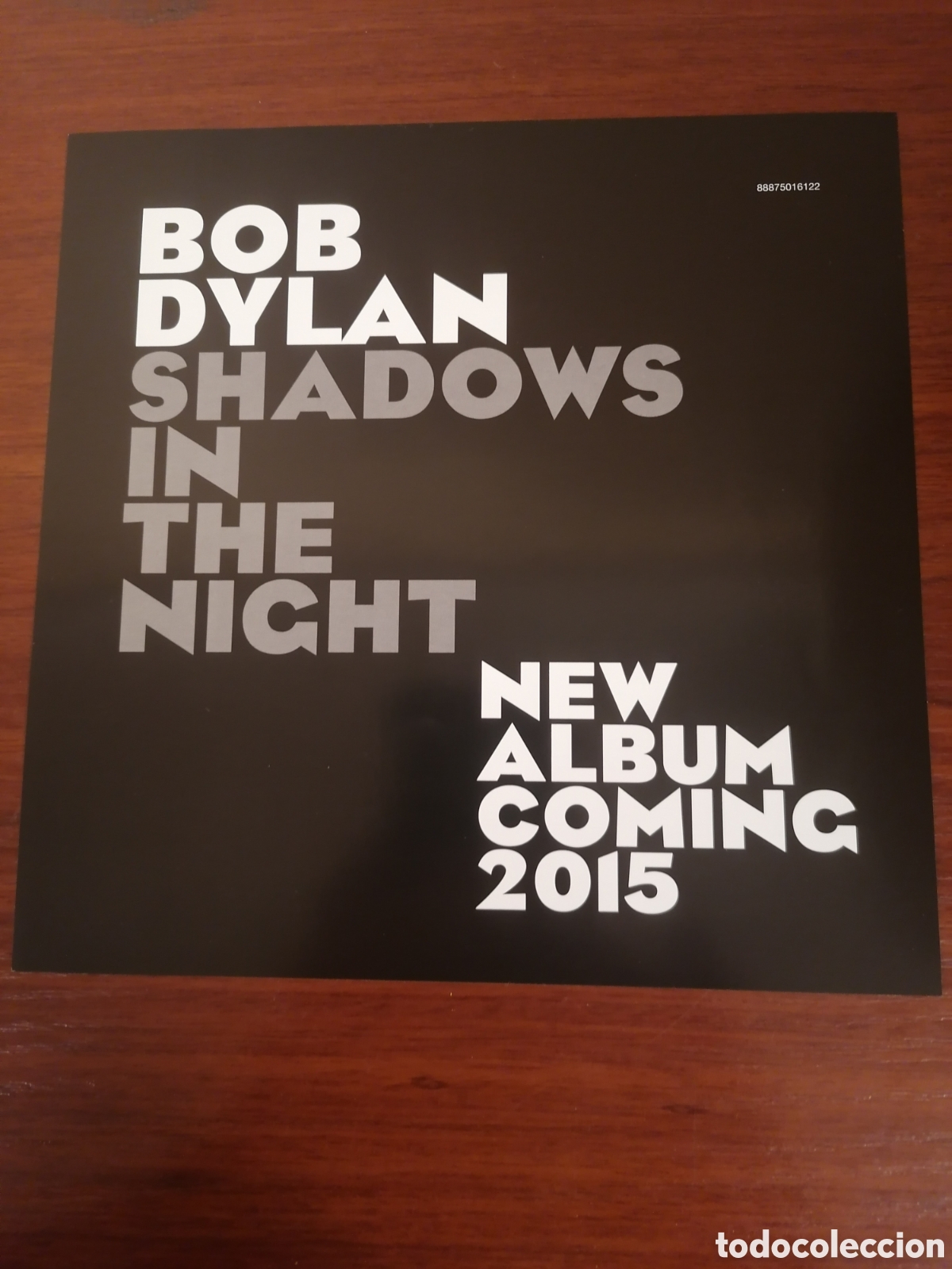 M&uacute;sica de colecci&oacute;n: Flyer Hoja Promocional Bob Dylan Shadows In The Night. A Doble Cara.Rara.Leer.18x18