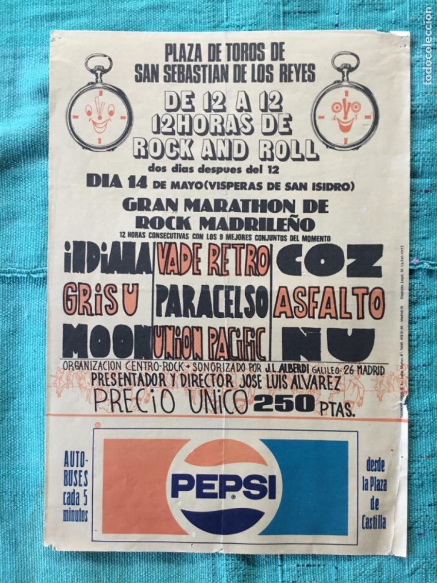 M&uacute;sica de cole&ccedil;&atilde;o: CARTEL, FLYER // &Ntilde;U, ASFALTO, COZ, PARACELSO, MOON // ROCK MADRILE&Ntilde;O // 1977 // ORIGINAL DE &Eacute;POCA