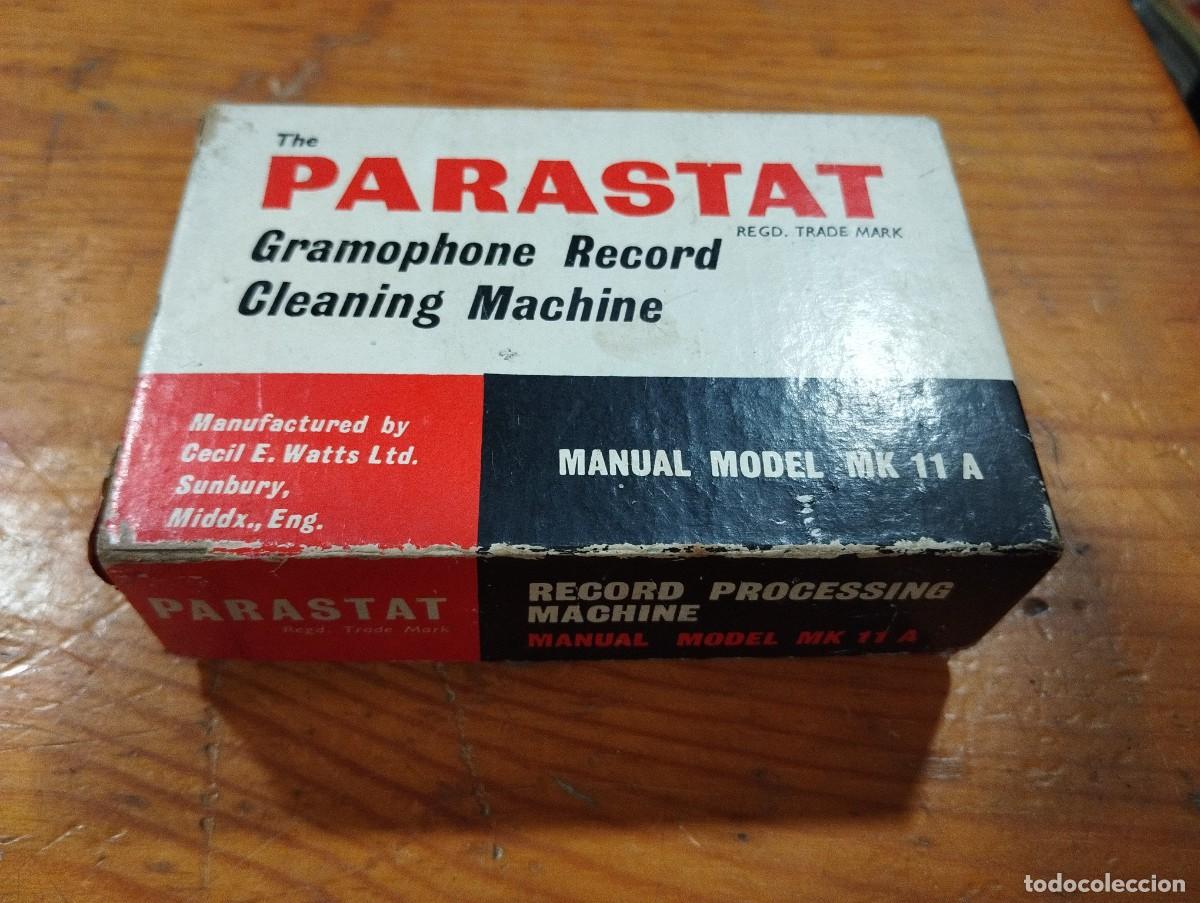 Musica di collezione: Antiguo Limpiador de Vinilos WATTS MANUAL PARASTAT MK II A - Completo con Caja, Frasco y Manual.