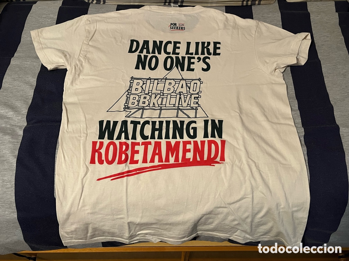 M&uacute;sica de colecci&oacute;n: Camiseta Bilbao BBK LIVE. Por los Seekers. Dance like no one&acute;s. Watching in Kobetamendi. Talla L