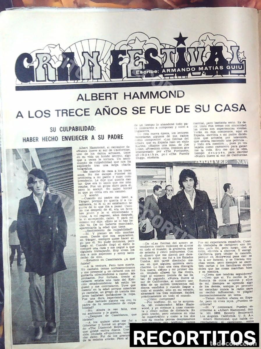Musica di collezione: albert hammond cantante gibraltar