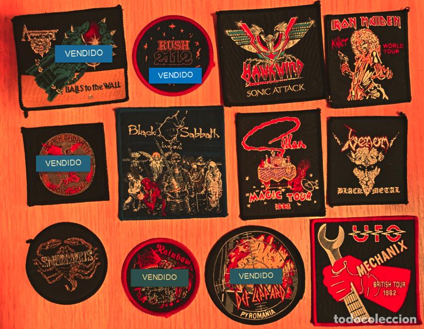 M&uacute;sica de colecci&oacute;n: Colecci&oacute;n parches heavy metal. Merchandise original a&ntilde;os 80