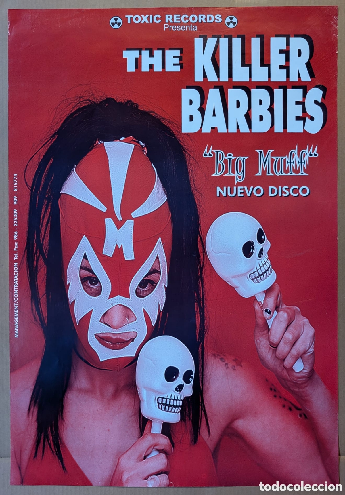 M&uacute;sica de colecci&oacute;n: Cartel original gigante The Killer Barbies - Gira &Aacute;lbum Big Muff - A&ntilde;o 1998 - Impecable 100x69 cm