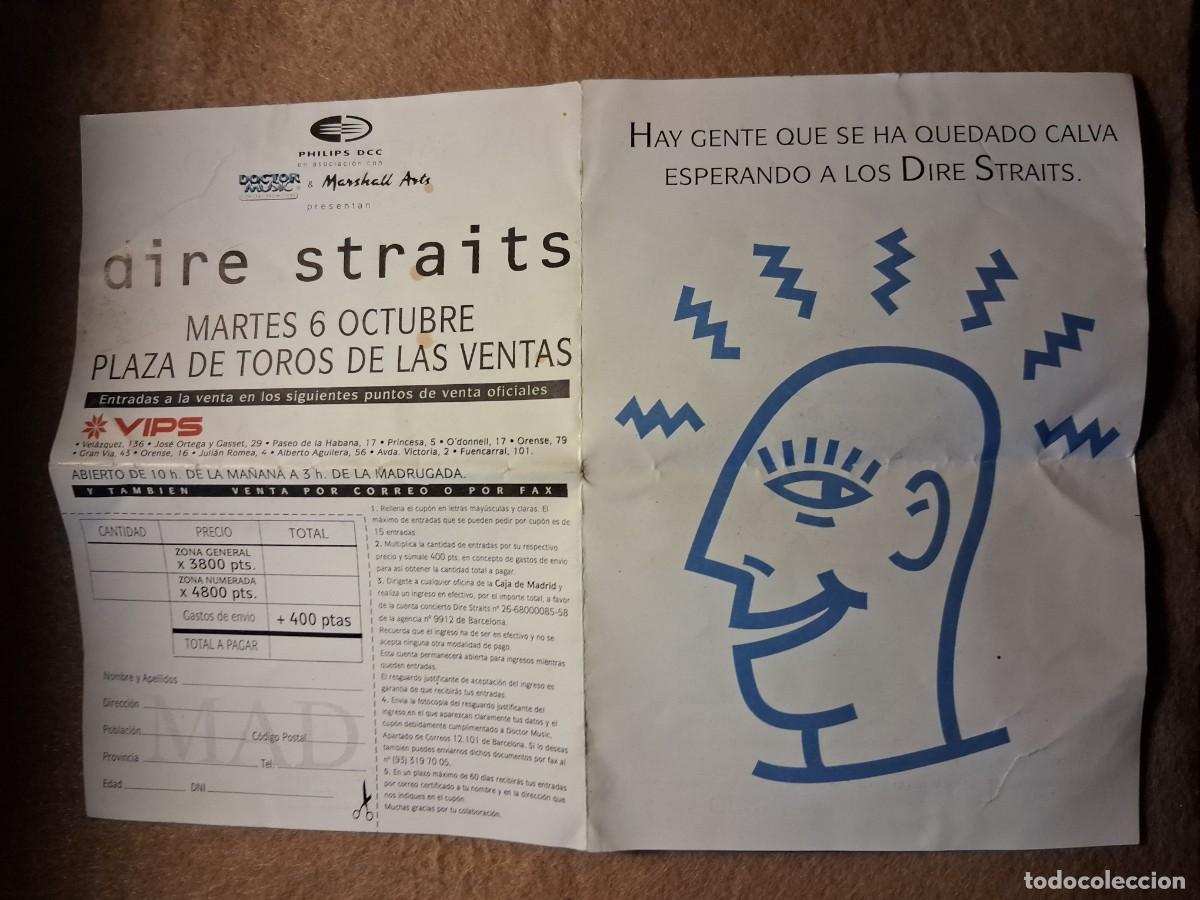 M&uacute;sica de colecci&oacute;n: PUBLICIDAD CONCIERTO DIRE STRAITS EN MADRID , OCTUBRE 1992.