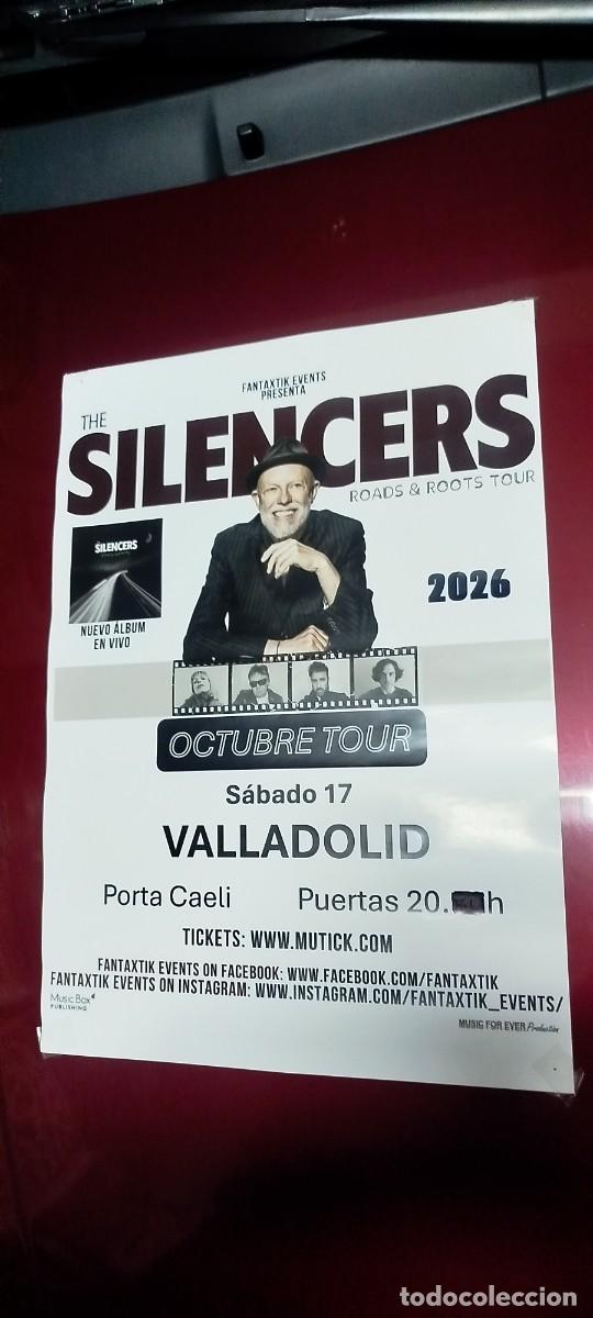 M&uacute;sica de colecci&oacute;n: Poster The Silencers concierto Valladolid tama&ntilde;o A3